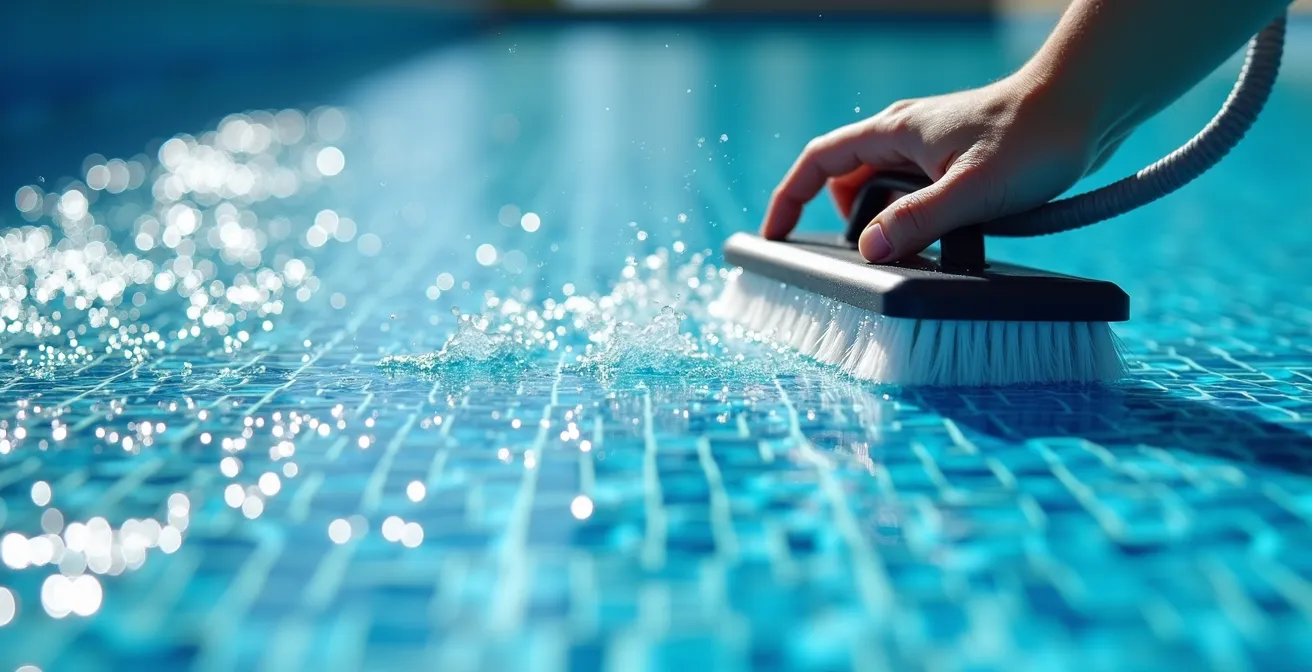 Comparación de métodos de limpieza para suelos de piscina rugosos